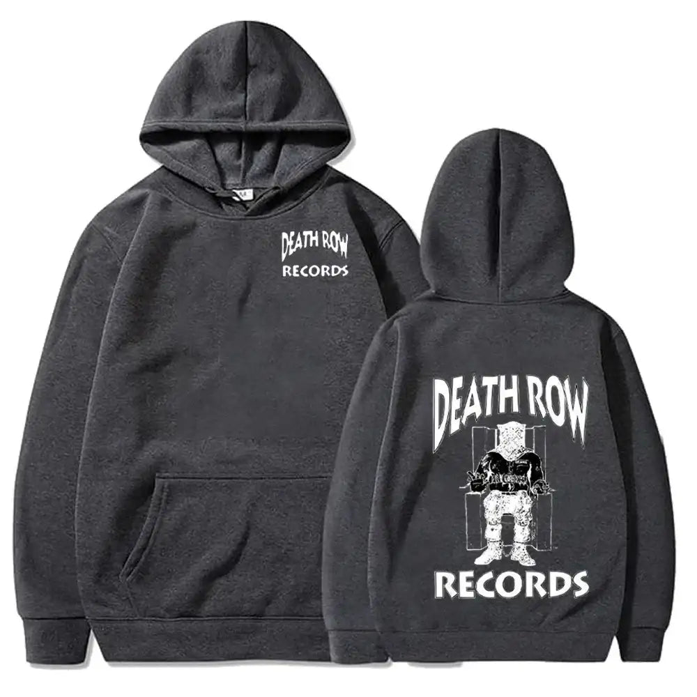 Death Row Records Hoodies Spring Autumn Fleece Hoodie Pullover Fashion Men Women Loose Hooded Sweatshirts Hip Hop Streetwear Top