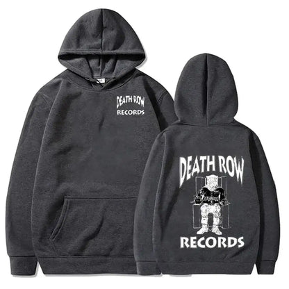 Death Row Records Hoodies Spring Autumn Fleece Hoodie Pullover Fashion Men Women Loose Hooded Sweatshirts Hip Hop Streetwear Top