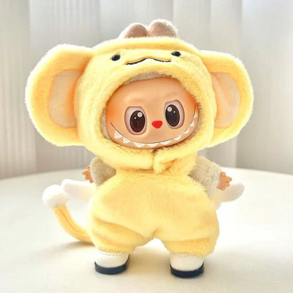 Labubu Doll Clothing  Animal Pajama Party Set Labubu V1 V2 V3 Cute Plush Doll Clothes Gift