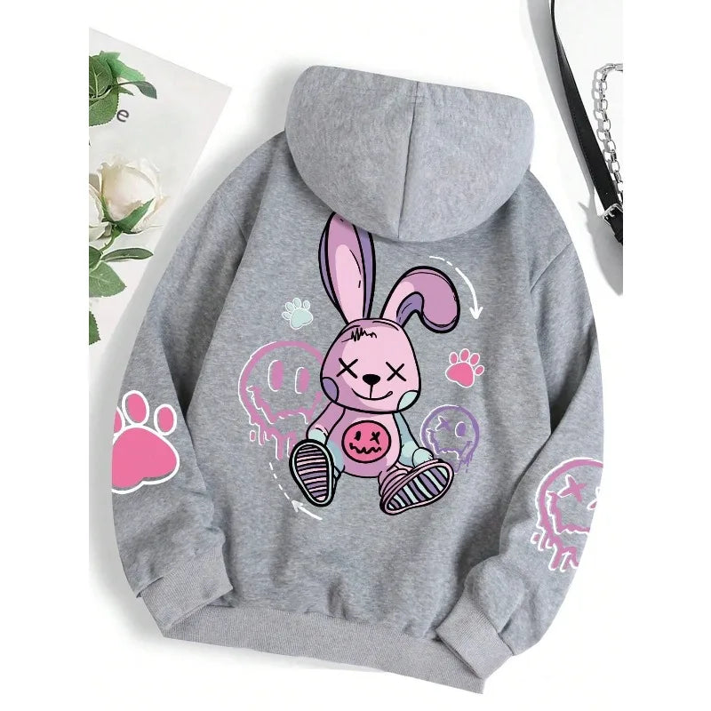 Ladies Hip Hop Street Casual Printed Hoodie