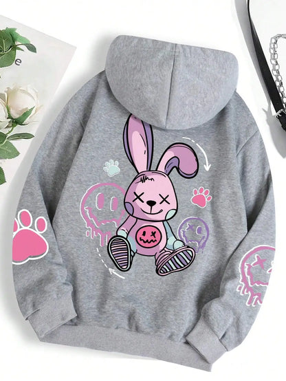 Ladies Hip Hop Street Casual Printed Hoodie