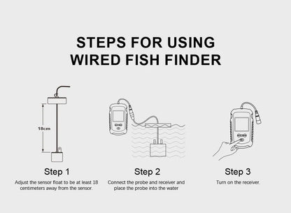FFC1108-1 Alarm 100M Portable Sonar Fish Finders 45 degrees - Hiddengem