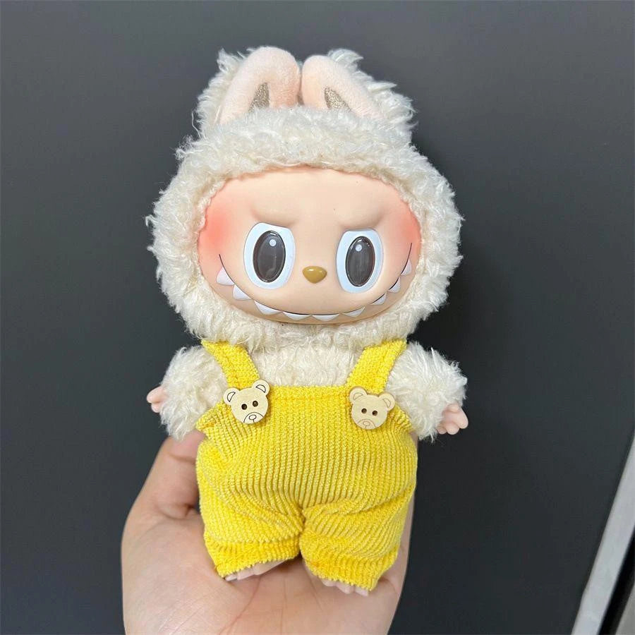 Labubu Clothes Doll Clothing Designer for Labubu V1 V2 V3 17cm Dolls Trendy Cute Overalls Style 2025 Summer New Clothing Gifts