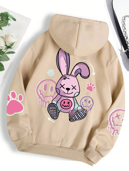 Ladies Hip Hop Street Casual Printed Hoodie
