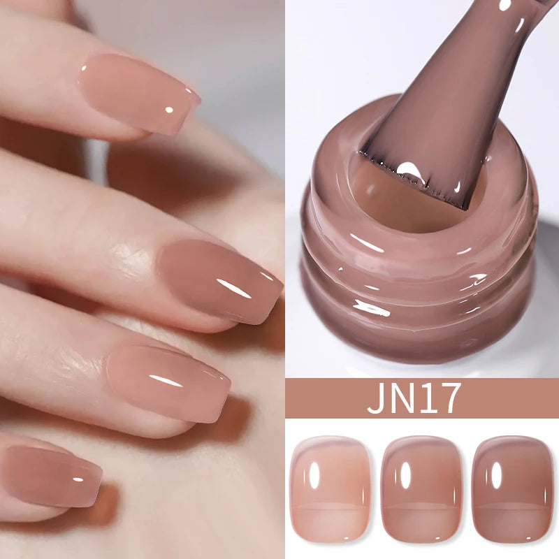 BORN PRETTY 10ML Nude Brown Fall Gel Nail Polish White Halloween Fall - Hiddengem