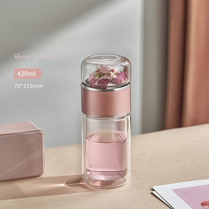 Glass Double Layer Cup - Hiddengem