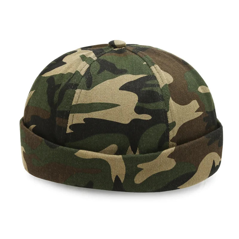 Men Hip Hop Hats Vintage Beanie Hat Summer Adjustable Landlord Hat Trendy Streetwear Docker Cap Women men Brimless Skullies Cap