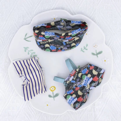 Labubu Clothing 15/17cm Fashion Printed Pants Fabric Clothing Cute Fashion Hat Overalls Toy For Labubu Accessories Birthday Gift