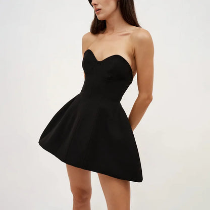 Sexy Backless Black Dress - Hiddengem