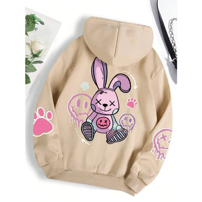 Ladies Hip Hop Street Casual Printed Hoodie