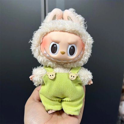 Labubu Clothes Doll Clothing Designer for Labubu V1 V2 V3 17cm Dolls Trendy Cute Overalls Style 2025 Summer New Clothing Gifts