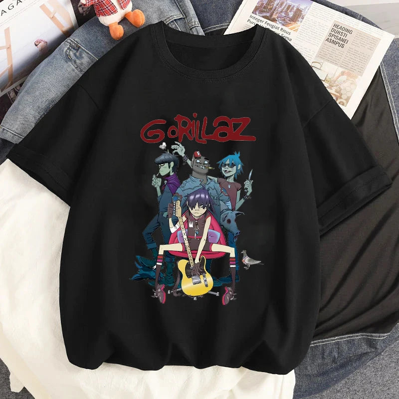 Gorillaz Rock Graphic T-Shirt - Hiddengem
