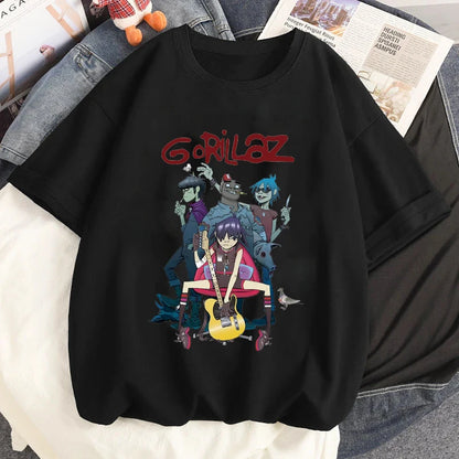 Gorillaz Rock Graphic T-Shirt - Hiddengem