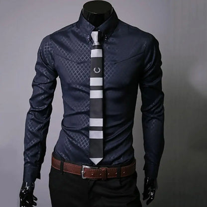 Men classy yet sophisticated  Turn-down  shirt