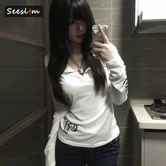 Seeslim Hooded Print Letter Graphic T Shirts - Hiddengem