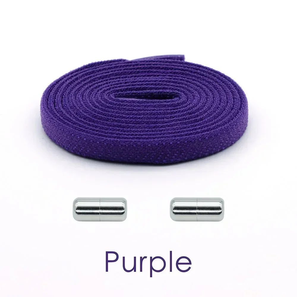 Elastic No Tie Shoelaces Flat Shoe Laces - Hiddengem