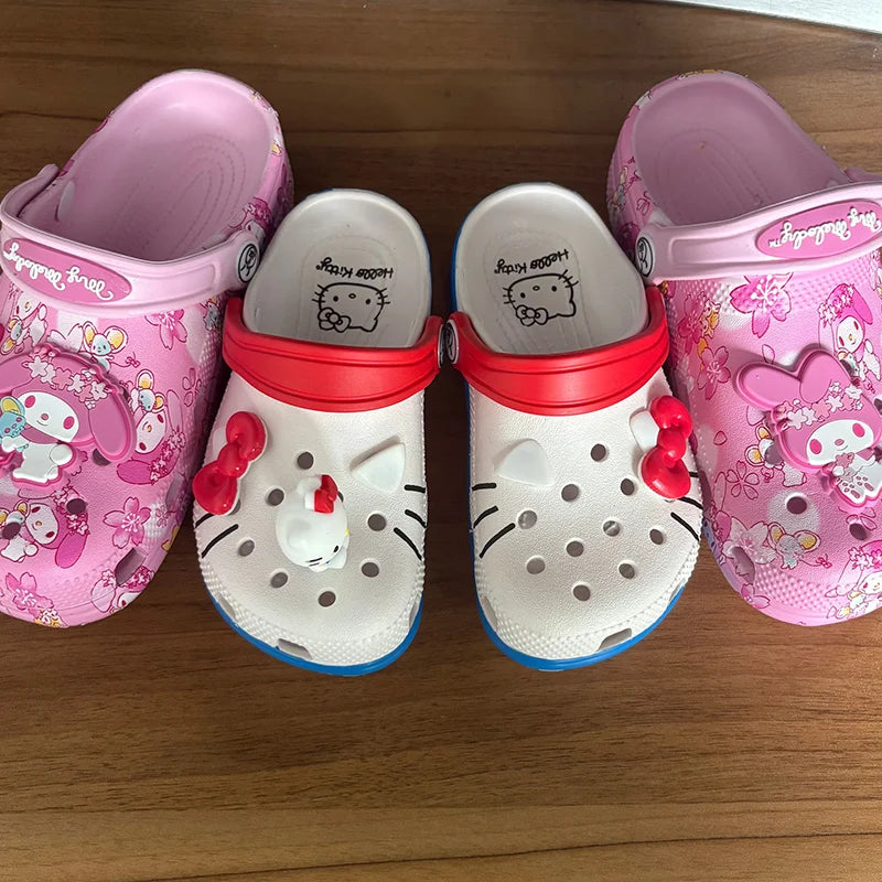 Children Hello Kitty My Melody Hole Sandals  Kawaii - Hiddengem