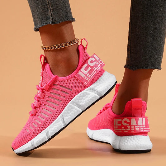 Women's Shoes Platform Mesh Running Lightweight - Hiddengem