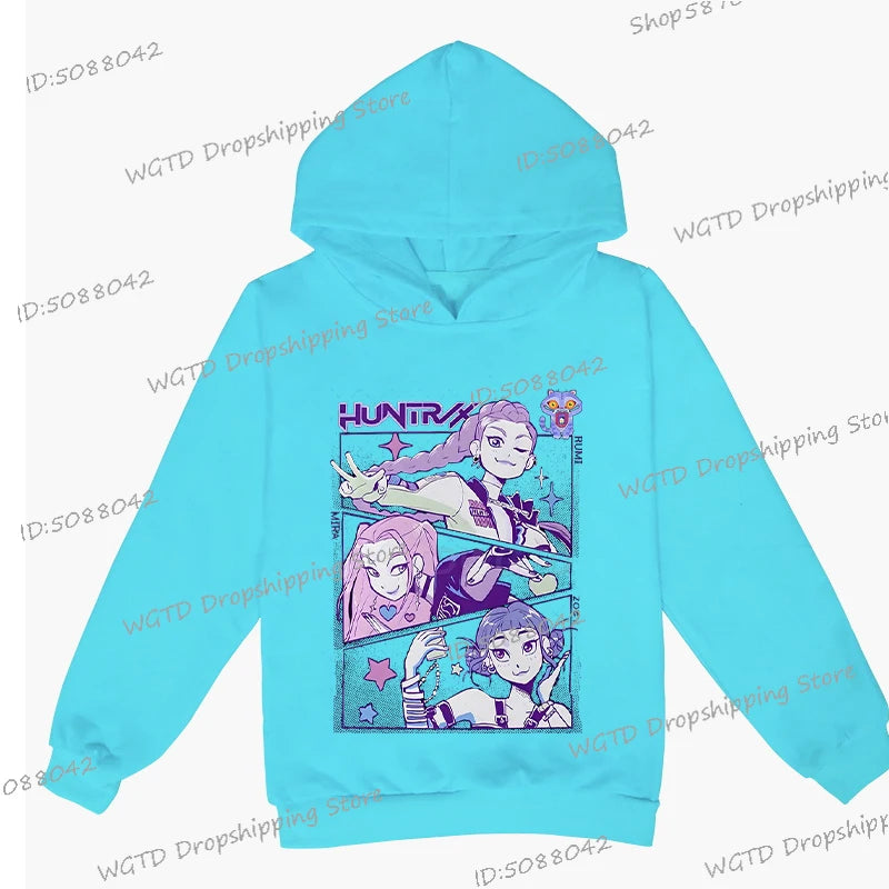 Hip Hop KPop Demon Hunters Hoodies Teenager