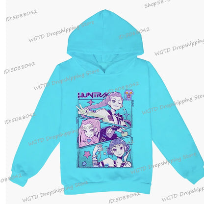 Hip Hop KPop Demon Hunters Hoodies Teenager