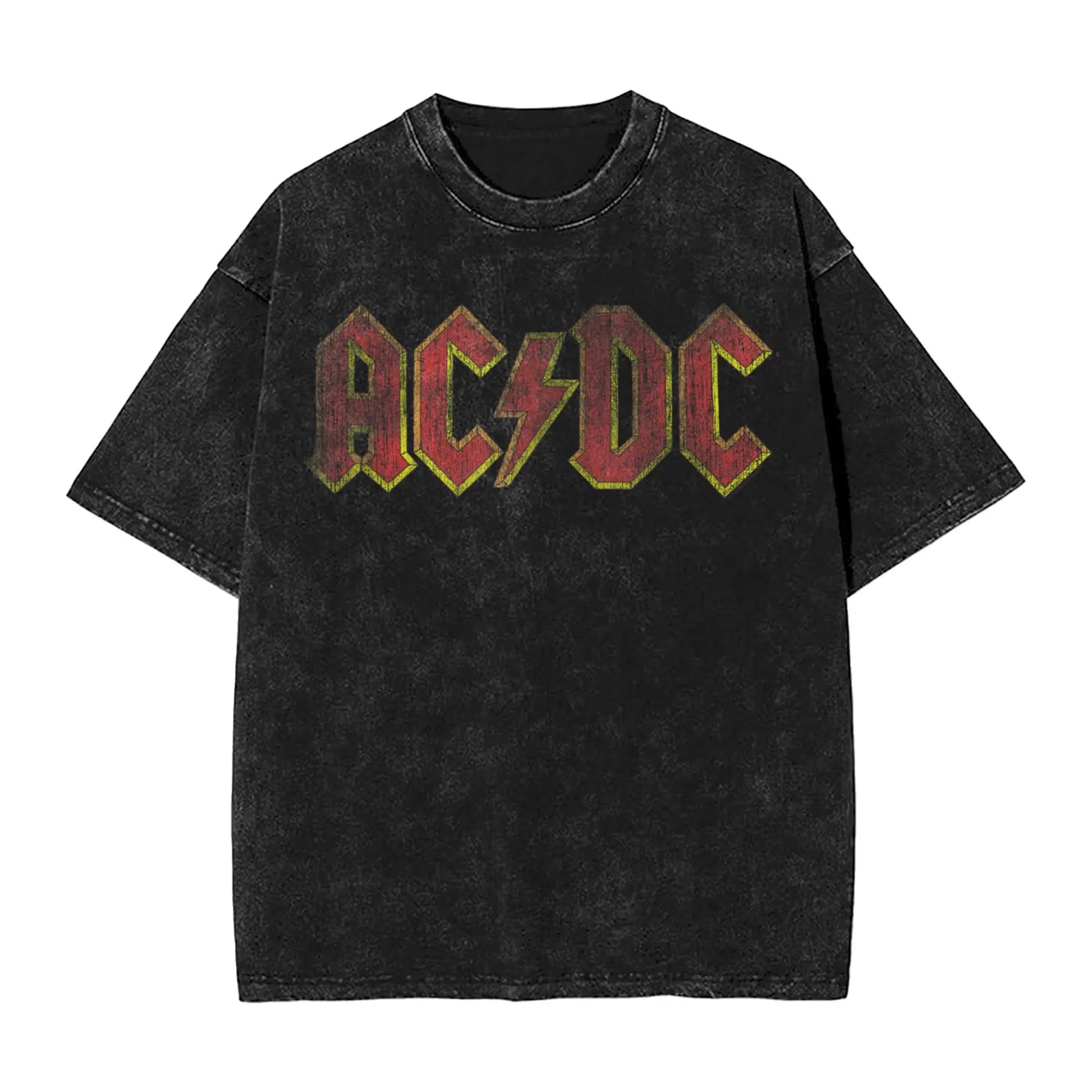 Washed T Shirt AC-DC Distressed - Hiddengem