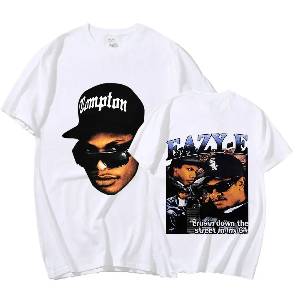 90s rapper Eazy E graphic T-shirt for men - Hiddengem