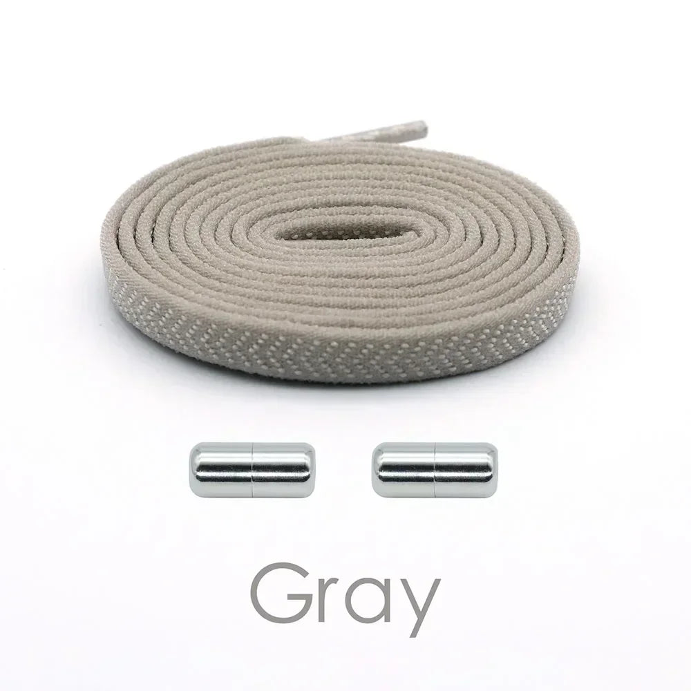 Elastic No Tie Shoelaces Flat Shoe Laces - Hiddengem