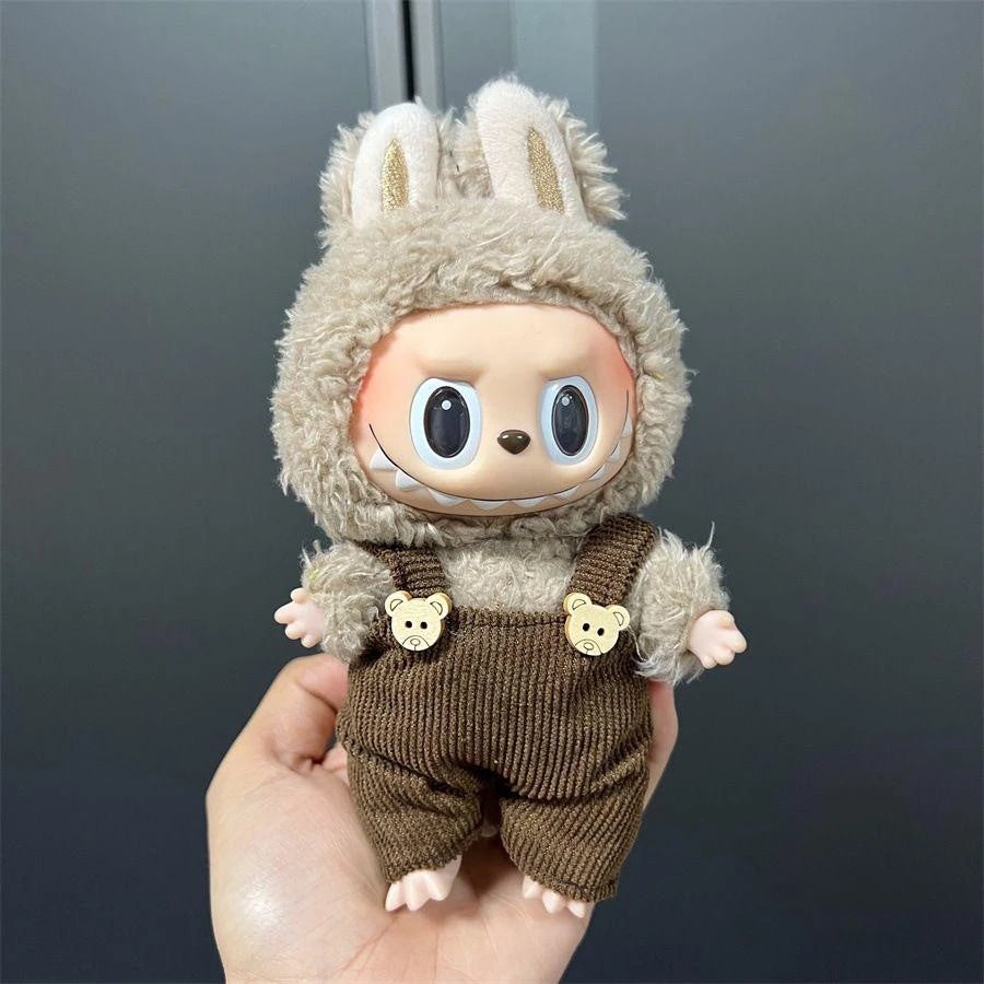 Labubu Clothes Doll Clothing Designer for Labubu V1 V2 V3 17cm Dolls Trendy Cute Overalls Style 2025 Summer New Clothing Gifts