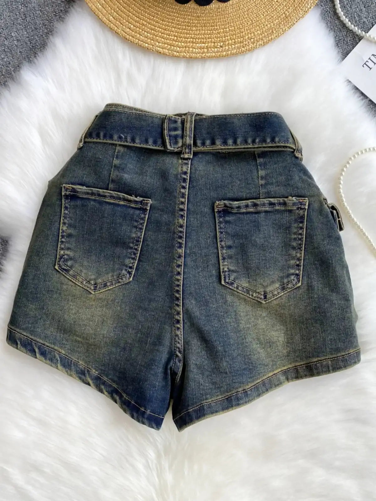 High Waist jeans skort - Hiddengem