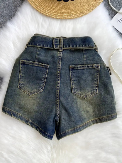 High Waist jeans skort - Hiddengem
