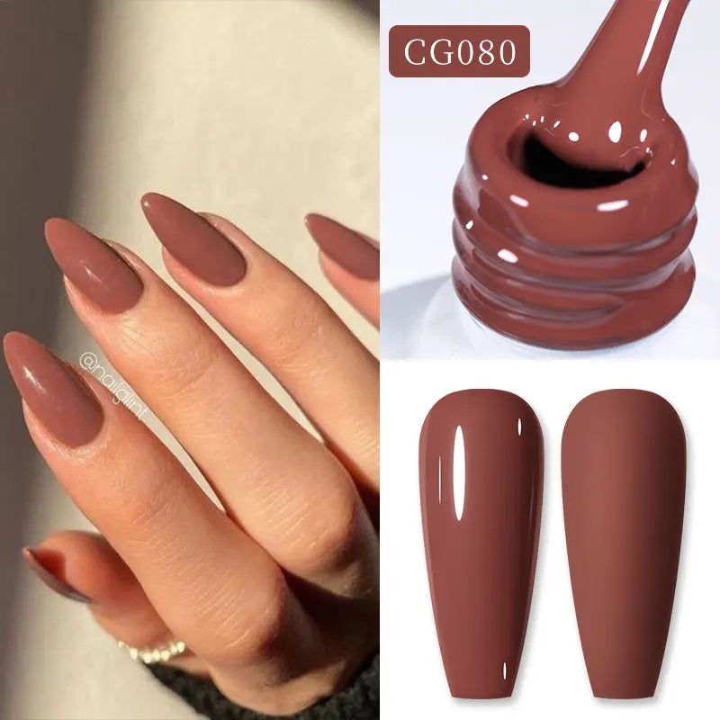 BORN PRETTY 10ML Nude Brown Fall Gel Nail Polish White Halloween Fall - Hiddengem