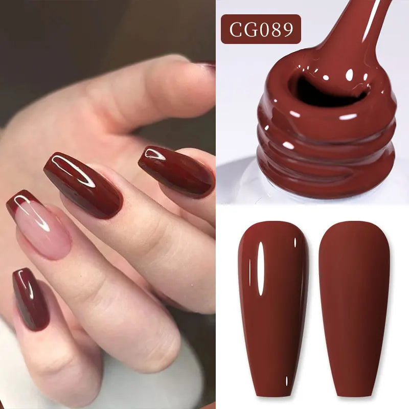 BORN PRETTY 10ML Nude Brown Fall Gel Nail Polish White Halloween Fall - Hiddengem