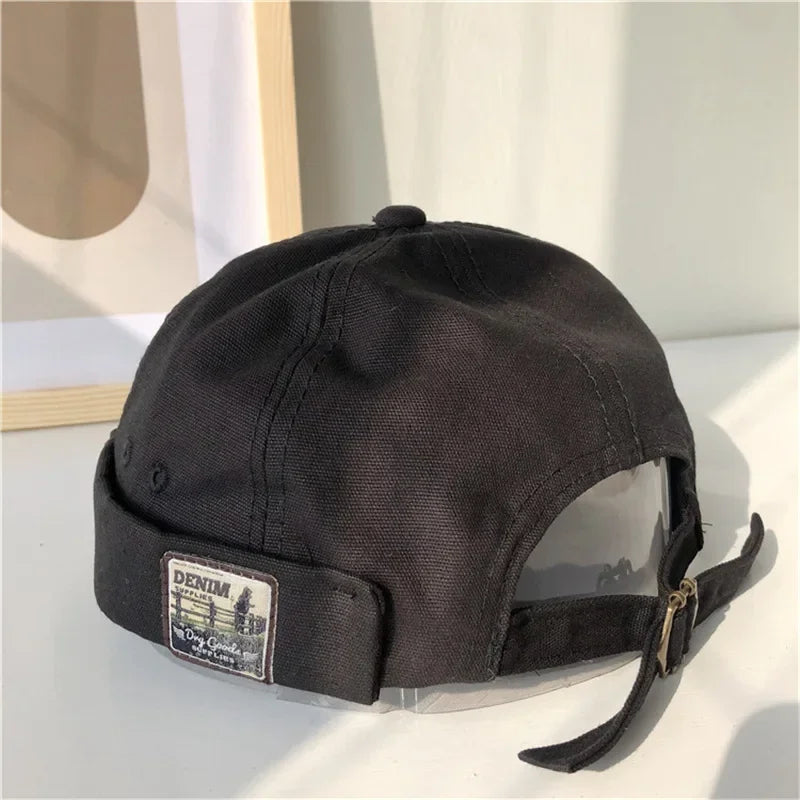 Hip Hop Docker Caps Unisex Skullcaps Men Women Dome Melon Skullies Beanie Cap Fashion Vintage Brimless Landlord Hat Streetwear