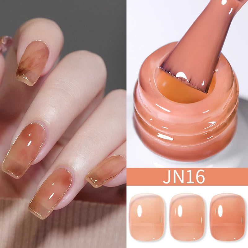 BORN PRETTY 10ML Nude Brown Fall Gel Nail Polish White Halloween Fall - Hiddengem