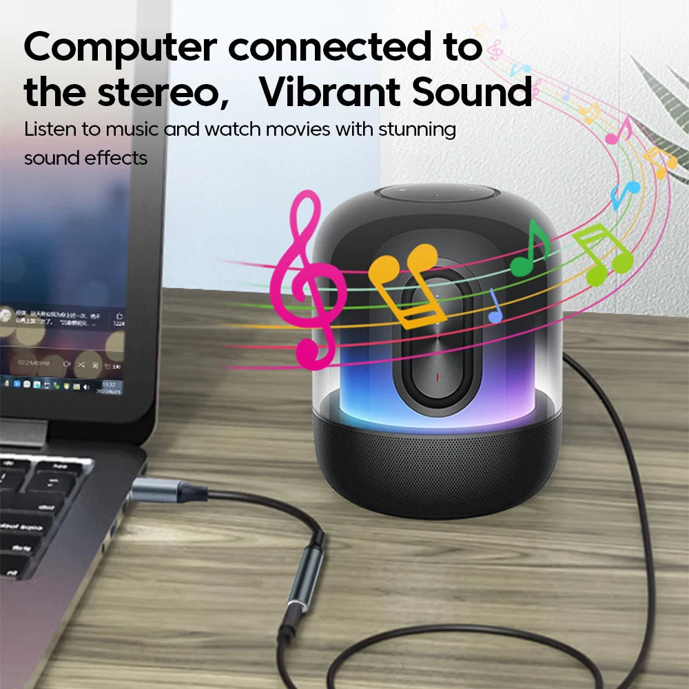 USB to 3.5MM Audio AUX Cable Adapter External Sound Card - Hiddengem