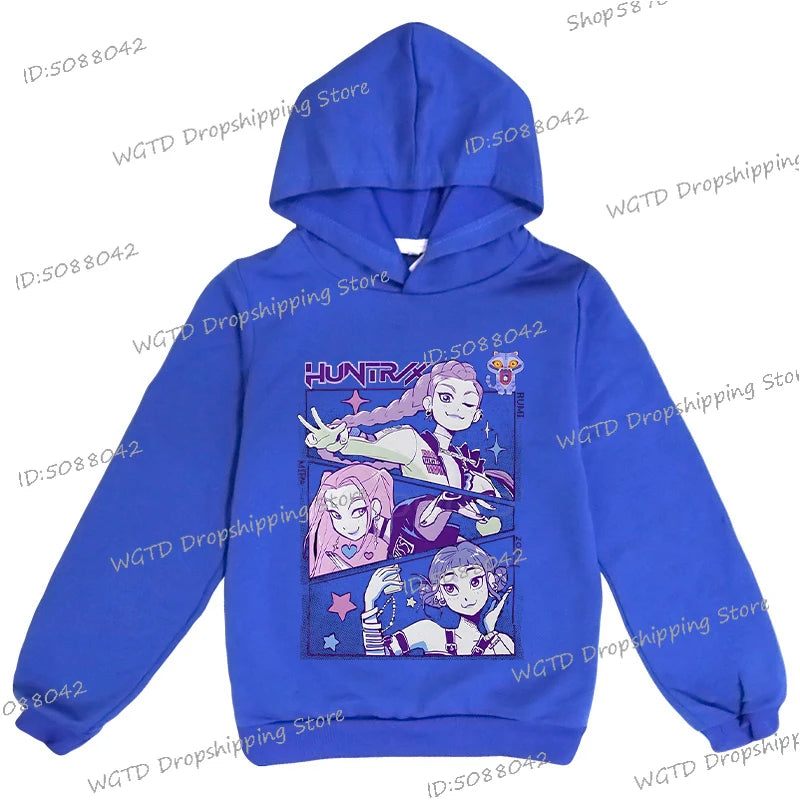 Hip Hop KPop Demon Hunters Hoodies Teenager
