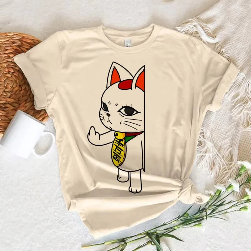 Dandadan Cat Anime Top - Hiddengem