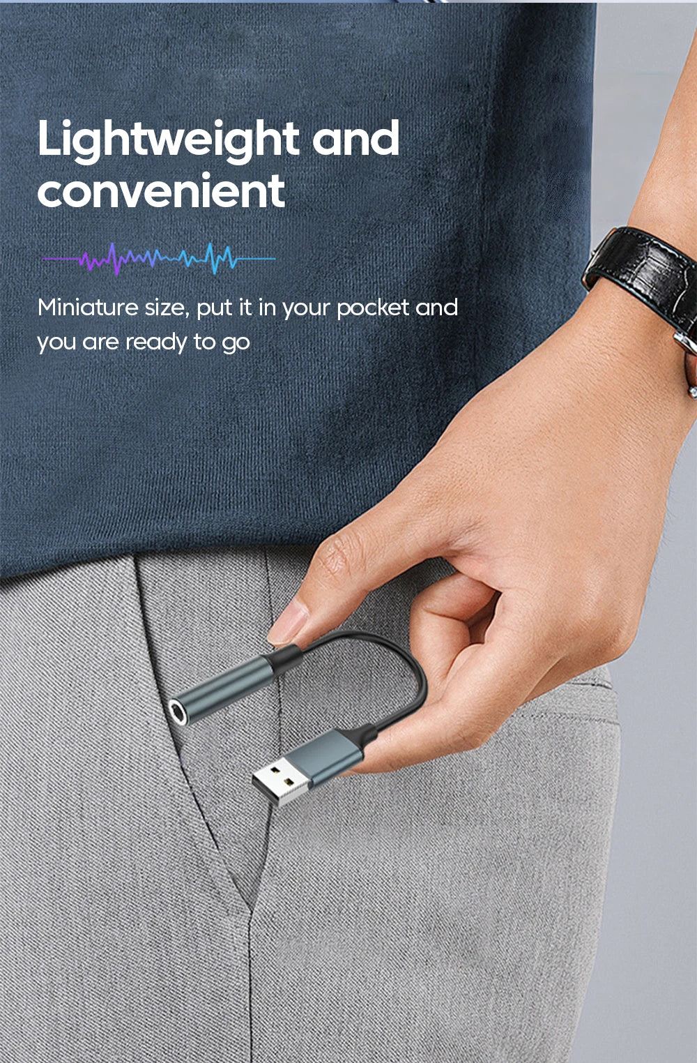 USB to 3.5MM Audio AUX Cable Adapter External Sound Card - Hiddengem