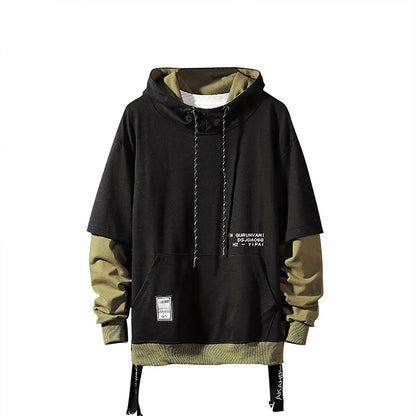 New Patchwork Hooded Sweatshirt Hip Hop