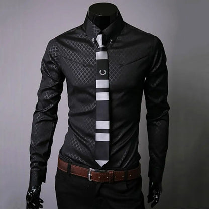 Men classy yet sophisticated  Turn-down  shirt