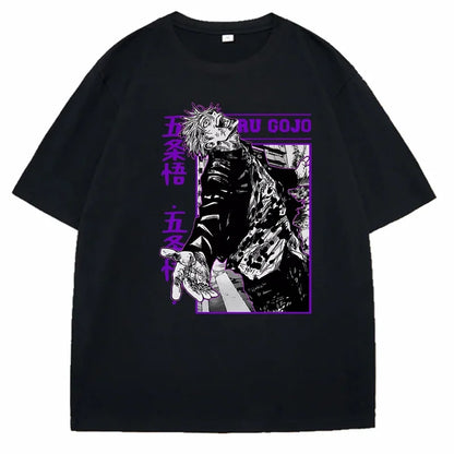 Anime Gojou Satoru Jujutsu Kaisen Print Tops - Hiddengem