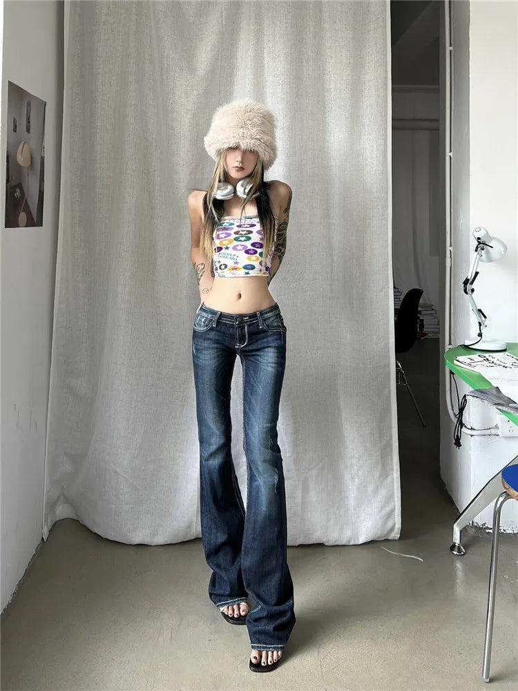 Women Gyaru Japanese Harajuku Trashy jeans - Hiddengem