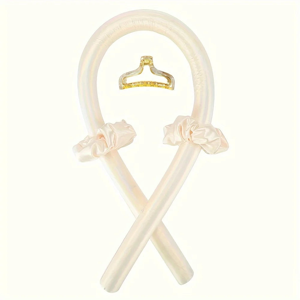 4pcs in 1 Sponge Hair Curlers with 1 Clips & 2 Scrunchies -