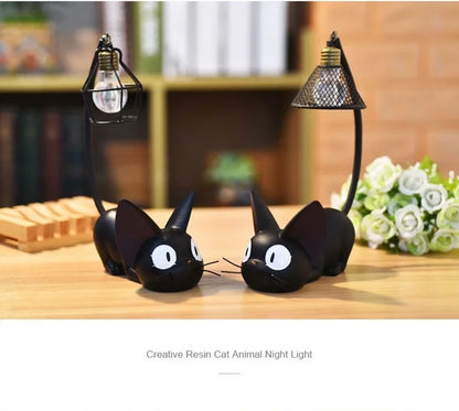 Led Night Light Resin cute blackCat