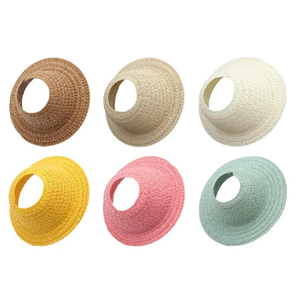 Labubu open top straw hat