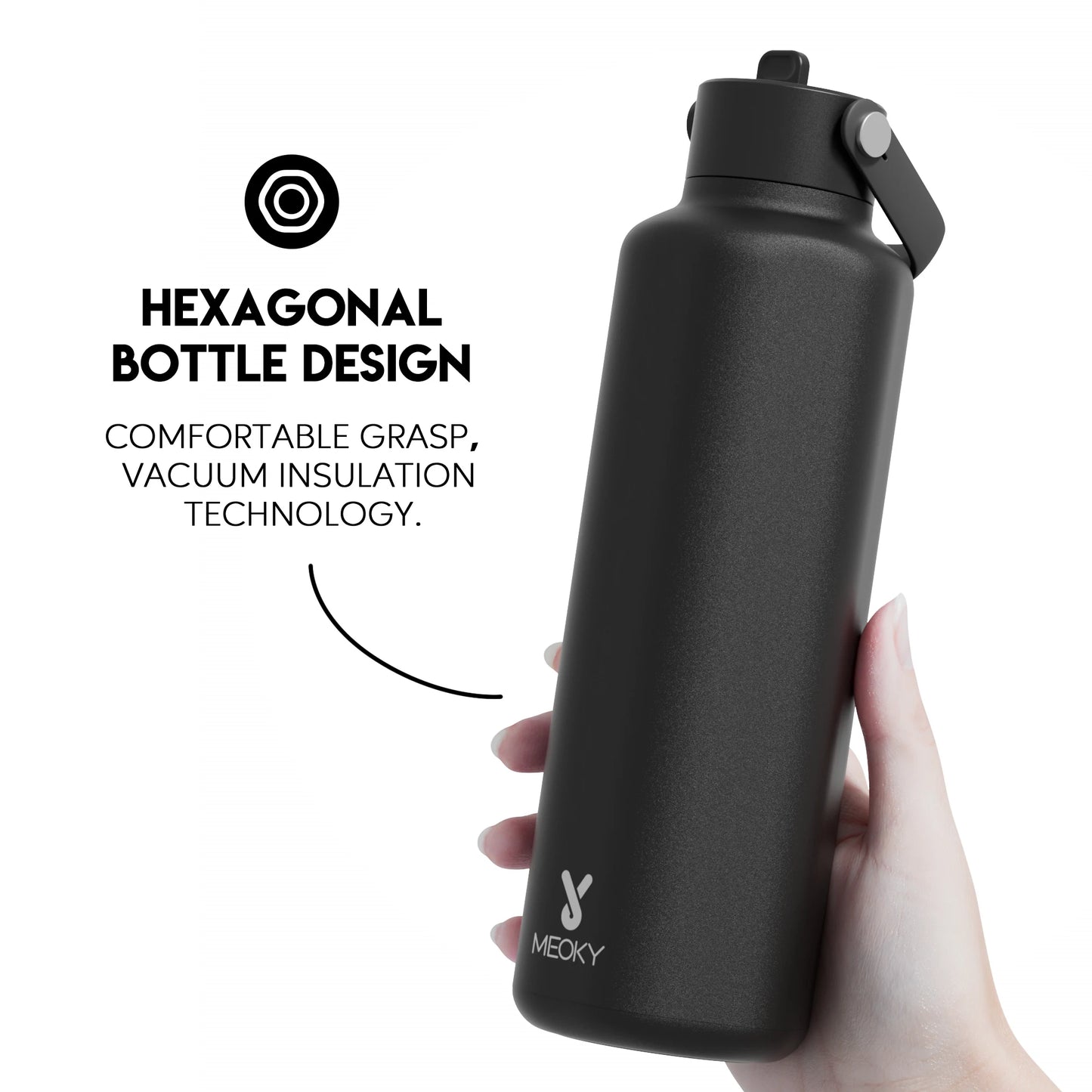 Meoky 24oz Insulated Tumbler With 2 Spout Lid And Straw - Hiddengem