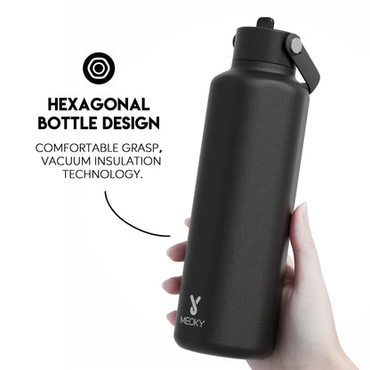 Meoky 24oz Insulated Tumbler With 2 Spout Lid And Straw - Hiddengem