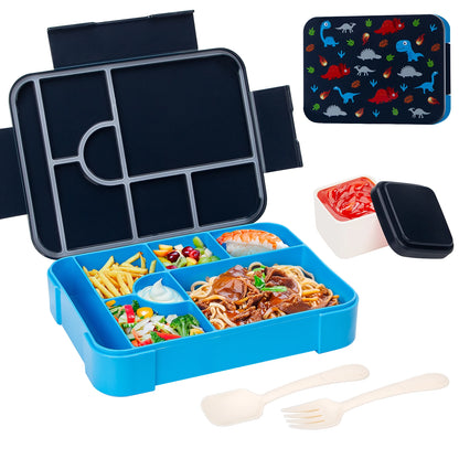 1330ml Adorable Pattern Kids Portable Divided Lunchbox - Hiddengem
