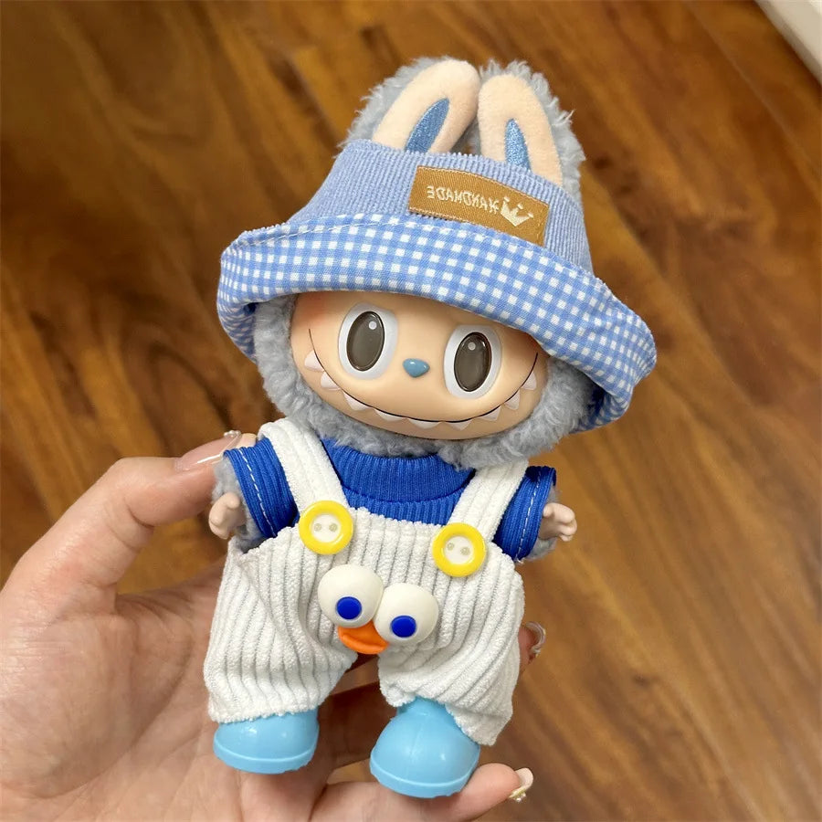 2025 New Labubu 17cm Doll Clothes Outfit Accessories for Korea Kpop Exo Labubu V1 V2 Idol Cool Handsome Clothing Gift