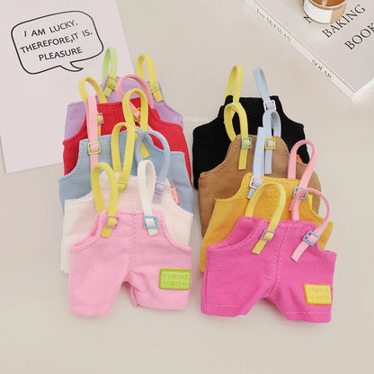 2025 Cute Labubu Clothing, Suitable for Labubu, Labeled Overalls Vinyl Doll Clothing Accessories Replacement